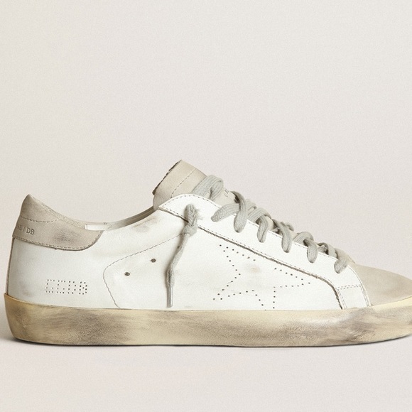 Golden Goose Shoes - GOLDEN GOOSE White Perforated Superstar Sneakers 41